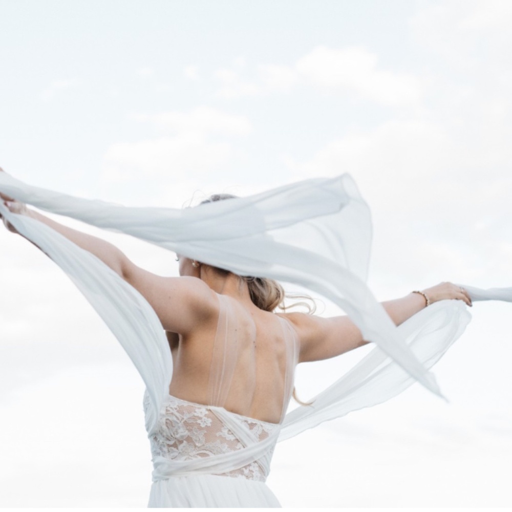 Grace Loves Lace Loren Chiffon Ivory Wedding Dress - Picture 16 of 16